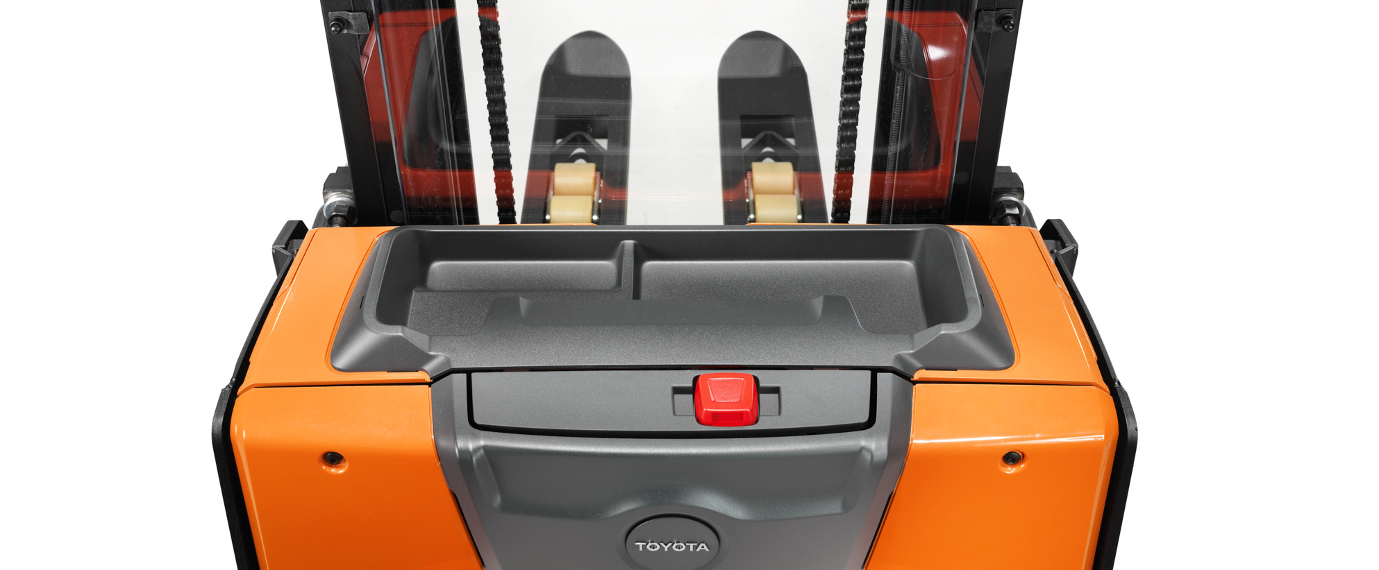 BT Staxio SWE visibilité des fourches avant à travers le mât avers le mât